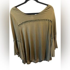 Fringe Benefits Military Green Blouse Size Large